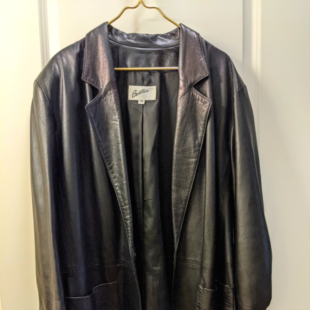 Vintage black leather jacket